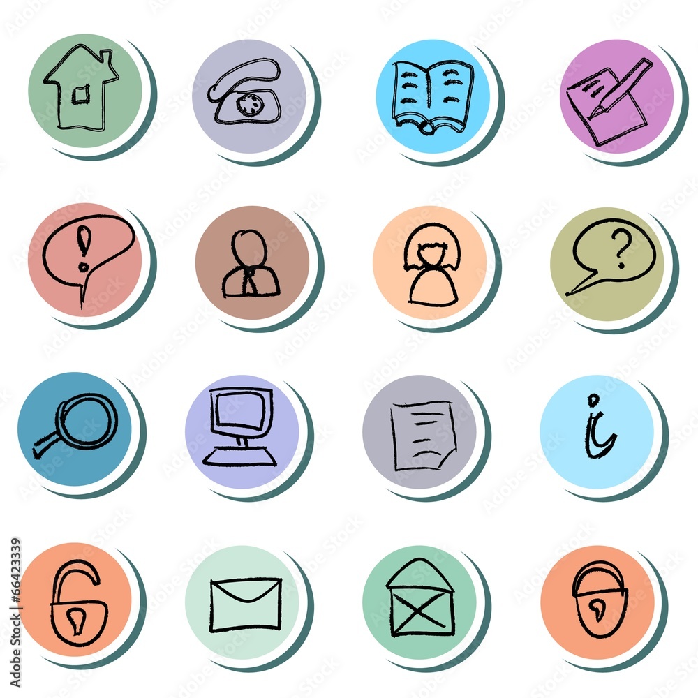Web Icons doodles Set Web Icons doodles Set