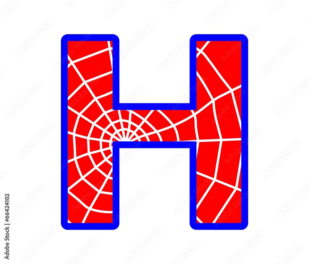 h letter spider web alphabet stock vector adobe stock