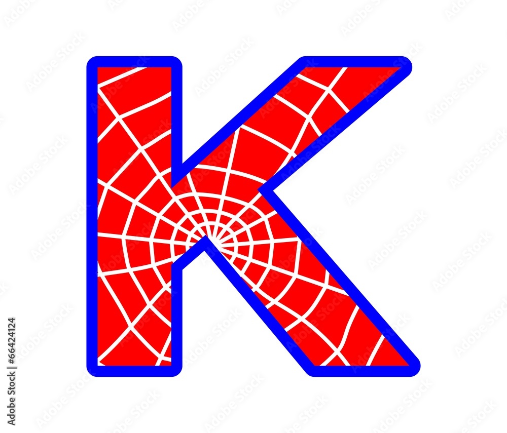 k letter spider web alphabet stock vector adobe stock