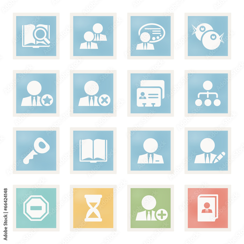 Users icons on paper. Users icons on paper.