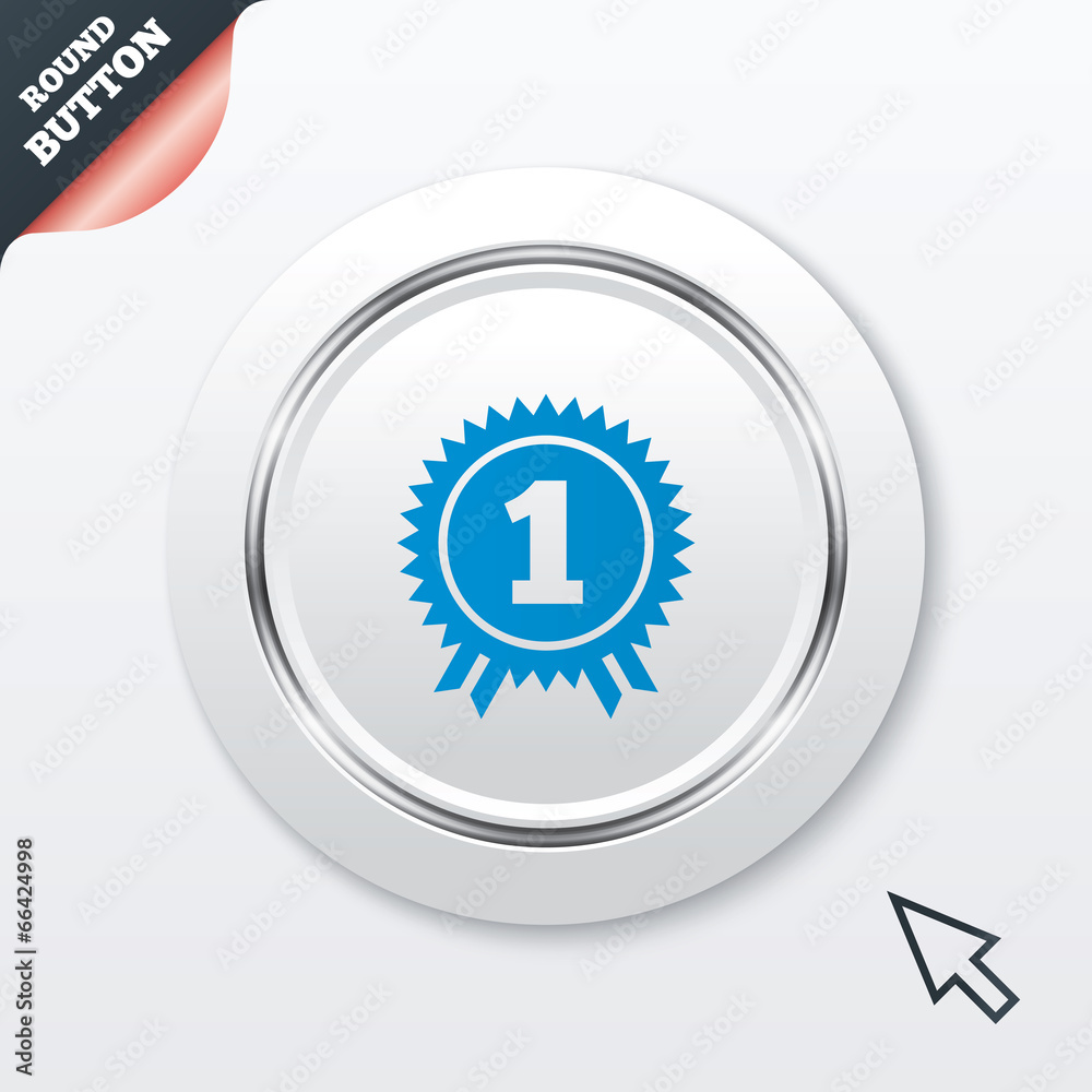 First place award sign icon. Prize for winner. First place award sign icon. Prize for winner.