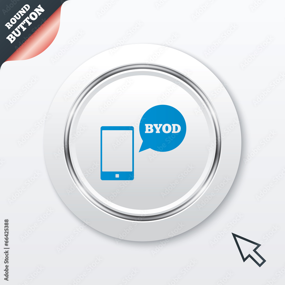 BYOD sign icon. Bring your own device symbol. BYOD sign icon. Bring your own device symbol.