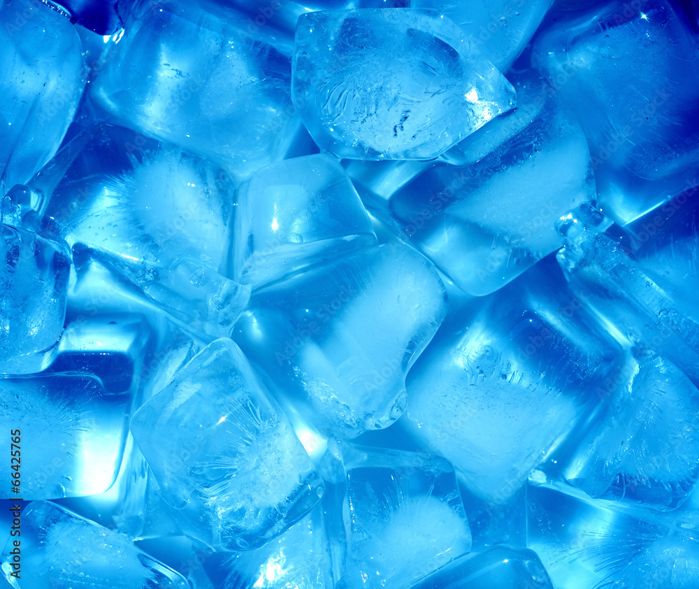 background with ice cubes in blue light background with ice cubes in blue light
