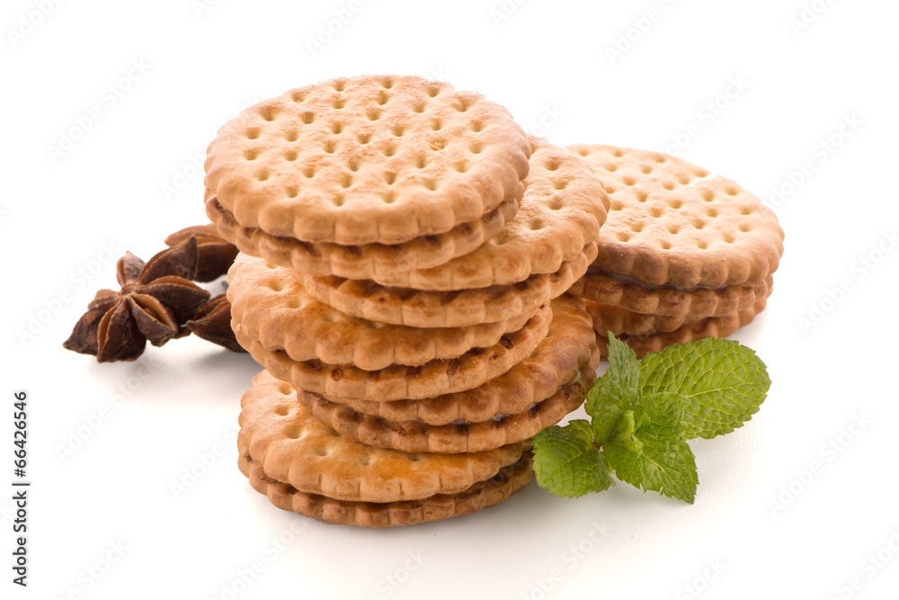Sandwich biscuits with vanilla filling Sandwich biscuits with vanilla filling
