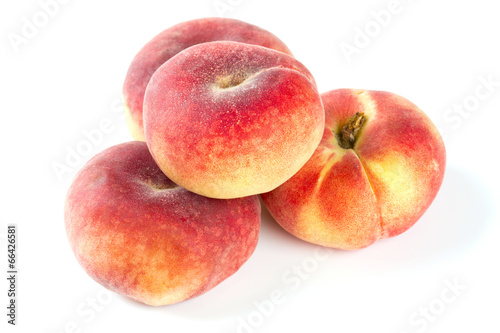 donut peaches isolated on white