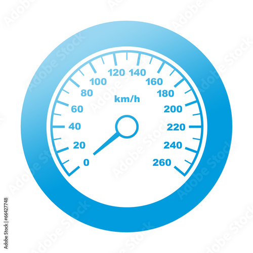 Etiqueta redonda velocimetro