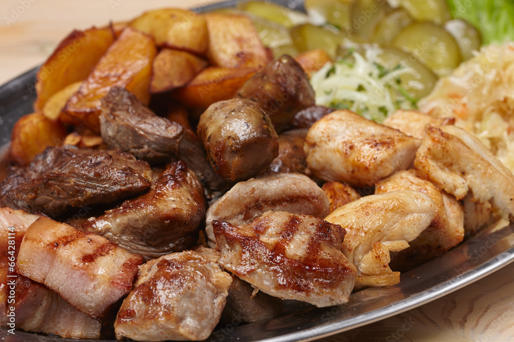 meat with cabbage and potatoes