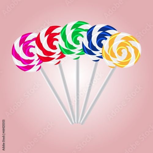 colorful sweet lollipops eps10