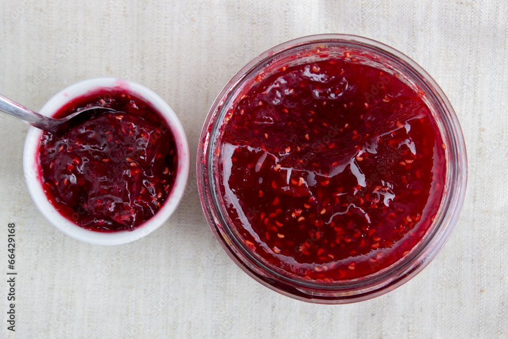 raspberry jam on the table raspberry jam on the table
