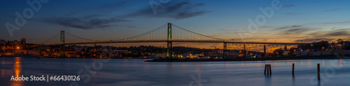Canvas Print Panorama of Angus L. Macdonald Bridge that connects Halifax to D