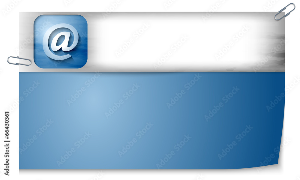 Fototapeta premium blank banner with texture and email symbol