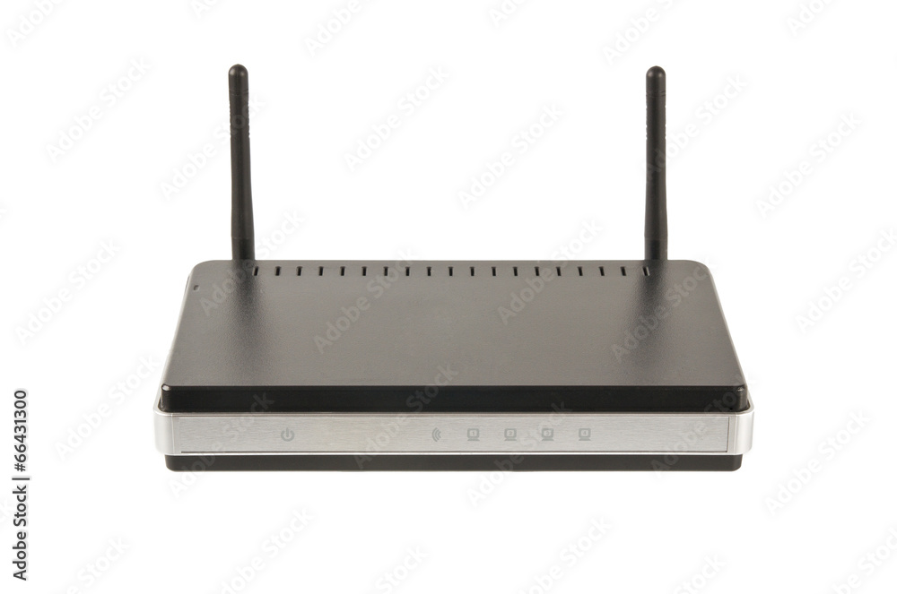 Black WiFi router Black WiFi router