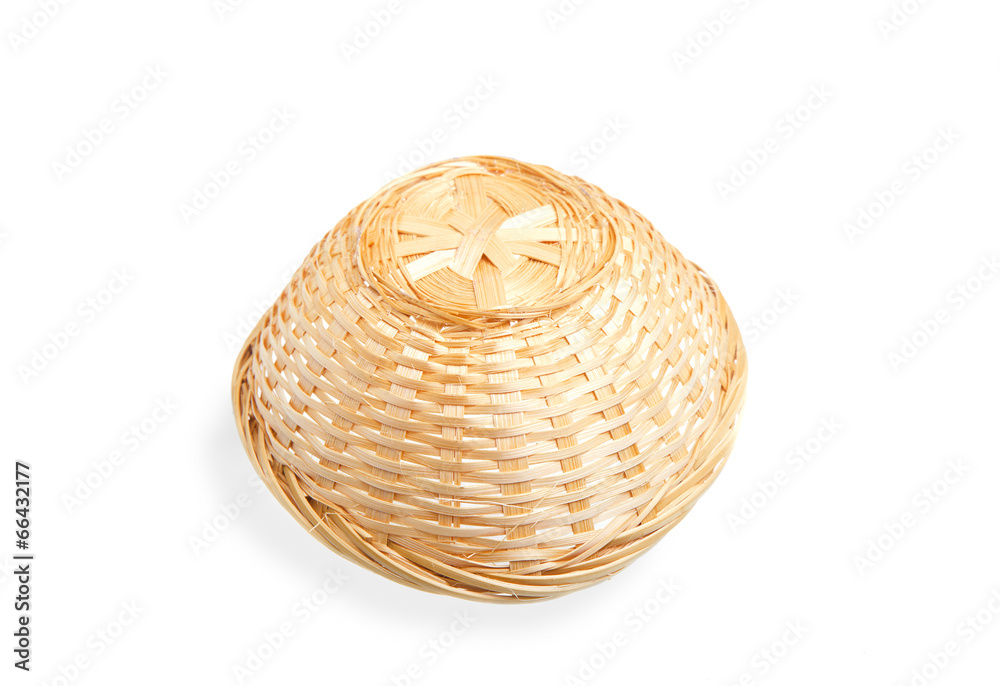 Fototapeta premium Straw basket on white