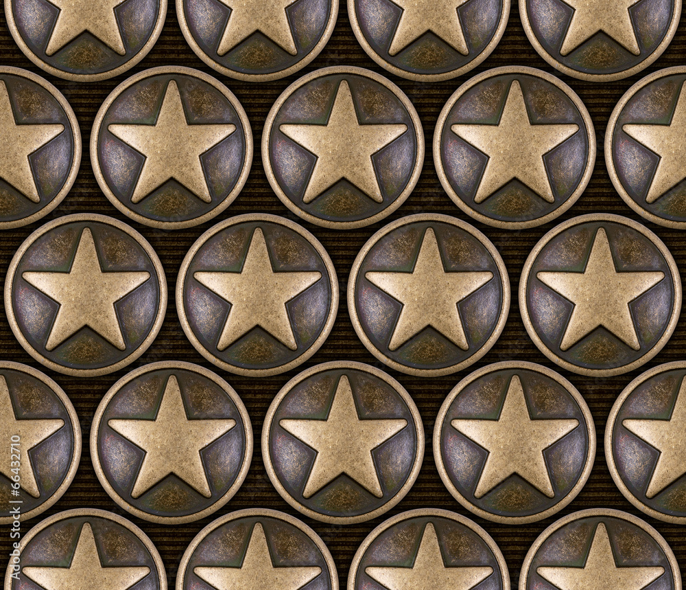 Fototapeta premium Bronze star seamless pattern