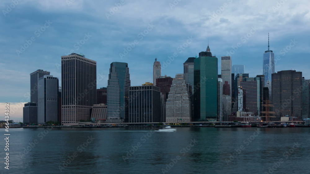 Sunrise timelapse of Manhattan skyline in new york - USA Sunrise timelapse of Manhattan skyline in new york - USA