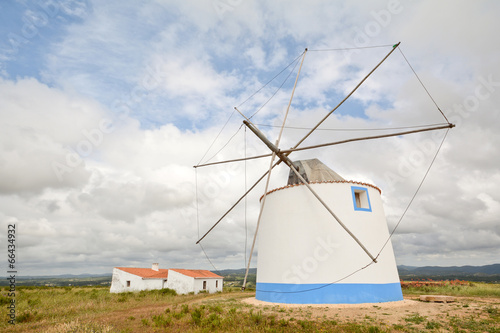 Old portuguese windmill near Odeceixe Aljezur, Algarve Portugal