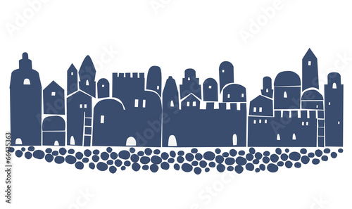 Photography Old Town, Middle East, Ancient, Stylization, Illustration