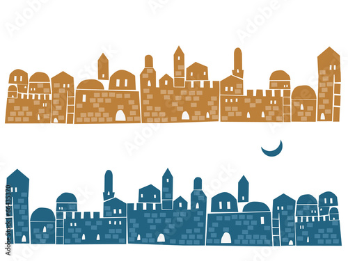 Middle East Town , Illustration