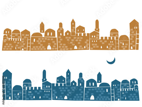 Middle East Town , Illustration photo