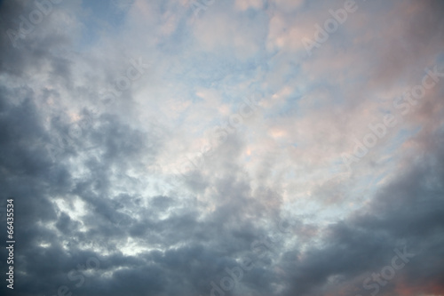 Beautiful blue sky background with clouds