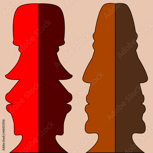 Foto Two double profiles
