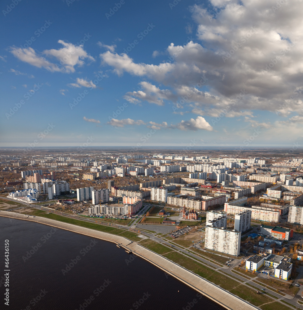 Fototapeta premium Nizhnevartovsk city, Russian center of oil industry