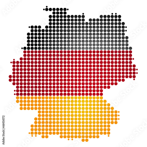 Landkarte gepunktet *** Deutschland