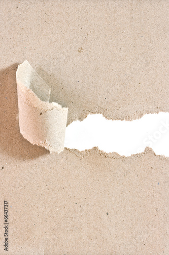 Recycled paper was torn a strip.