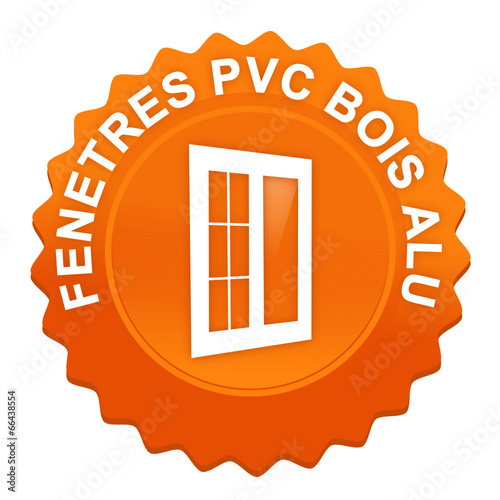 fenêtres pvc bois alu sur bouton web denté orange