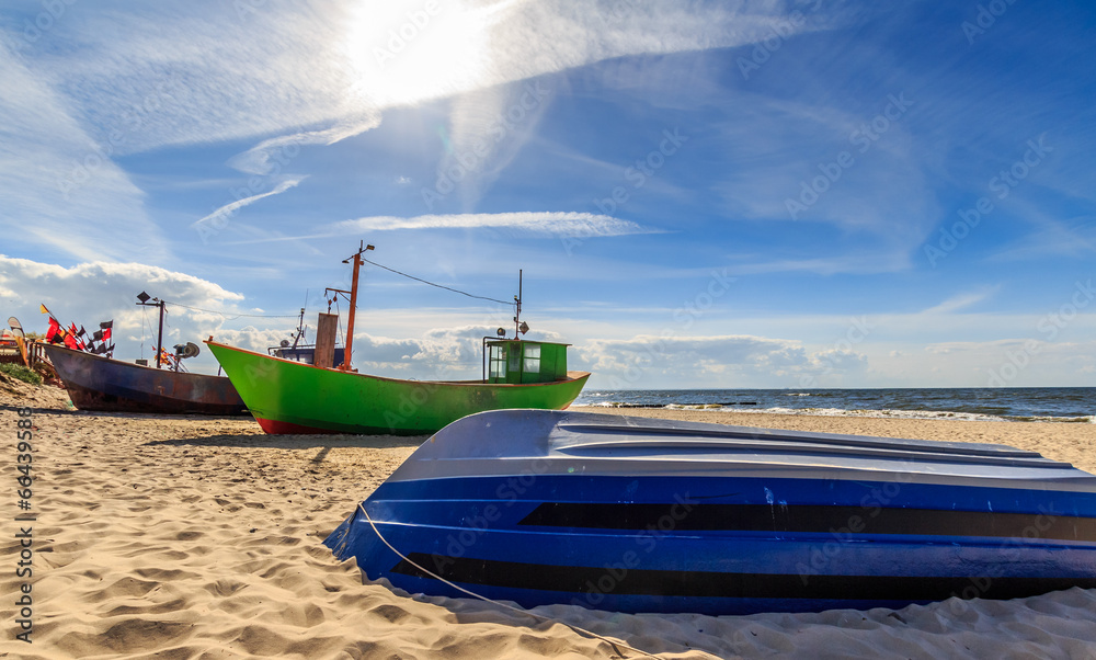 Obraz premium Fishing boats in Miedzyzdroje