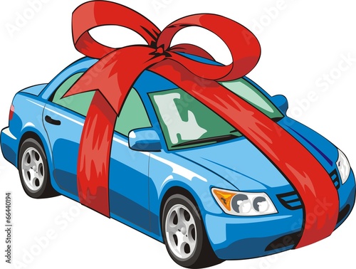 car in gift tape