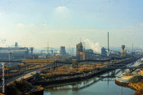 Landscape with industrial architecture