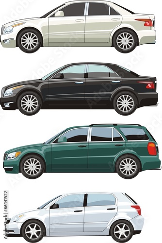 four original design car sides
