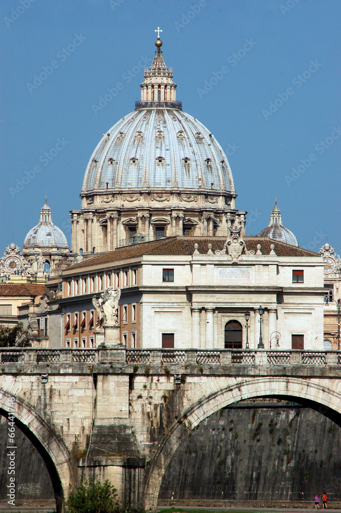 Fototapeta premium Rome view from the bridge over the Tiber river - Rome - Italy