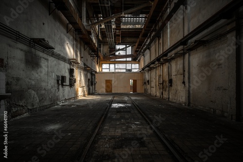 Industrial interior of an old factory