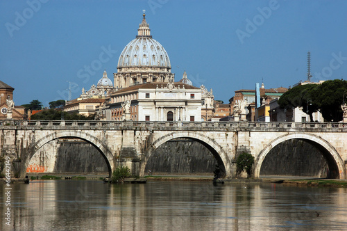 Rome view from the bridge over the Tiber river - Rome - Italy