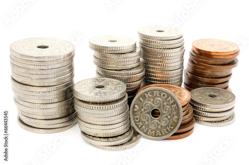 Columns of coins DKK