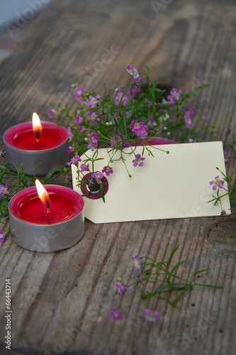 Duftteelichter mit Blüten