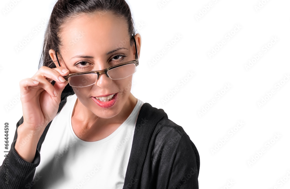 Mujer con gafas