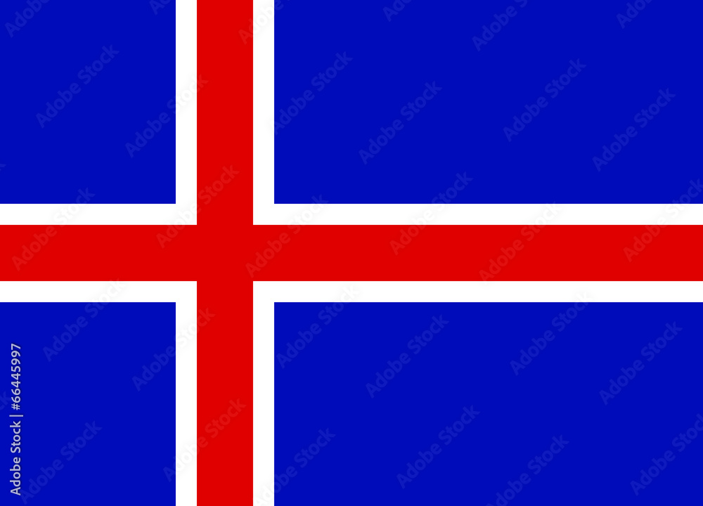 Obraz premium Flag of Iceland