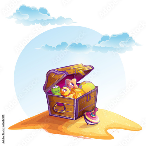 Illustration of treasure chest
