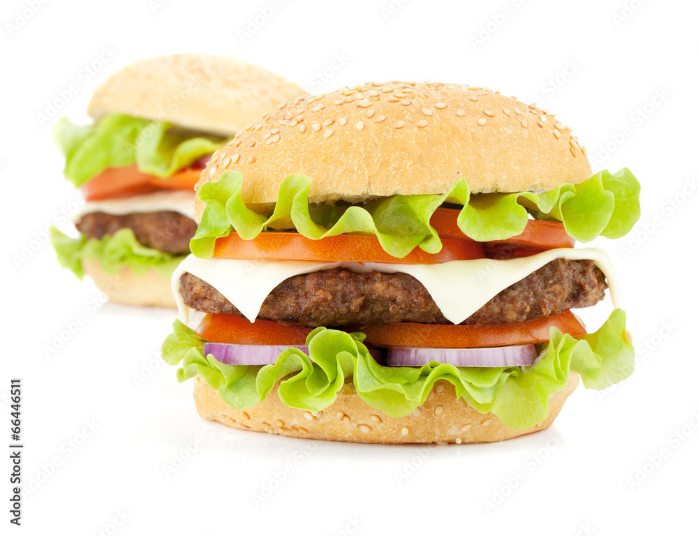 Two fresh burgers Two fresh burgers