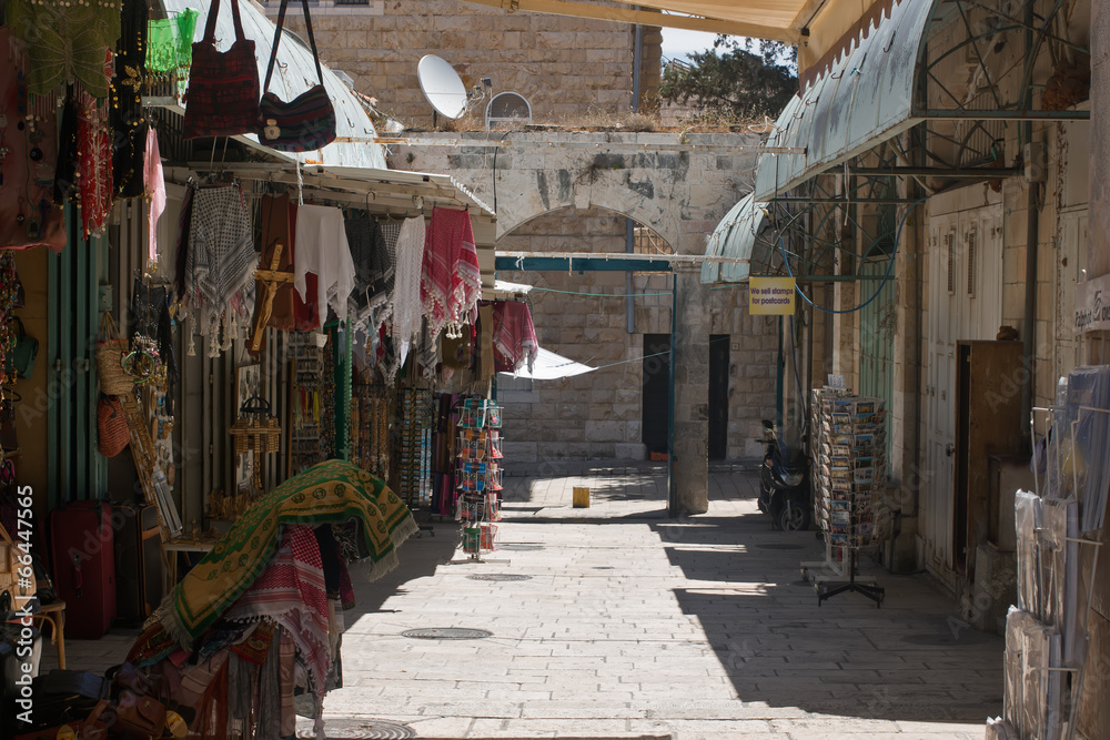 ISRAEL, JERUSALEM - MAY 2014: Bazaar in old city