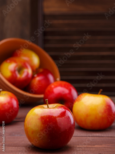 red ripe apples