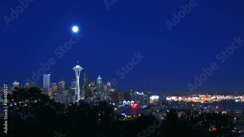 Wallpaper Mural Seattle Cityscape Time Lapse Night Torontodigital.ca
