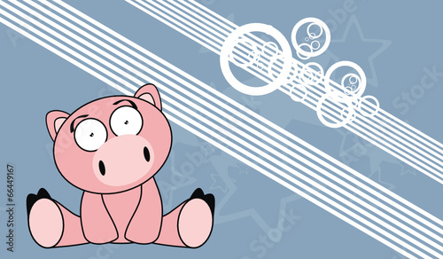 pig baby cute sitcartoon background