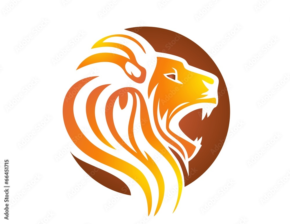 lion logo,lion head symbol,cat carnivore icon vector de Stock Adobe Stock