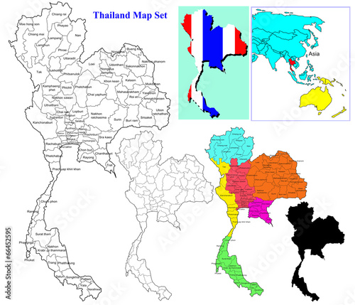Thailand map set