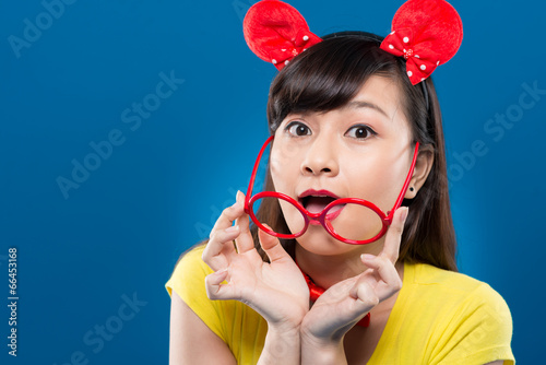 Bild auf Leinwand Surprised girl