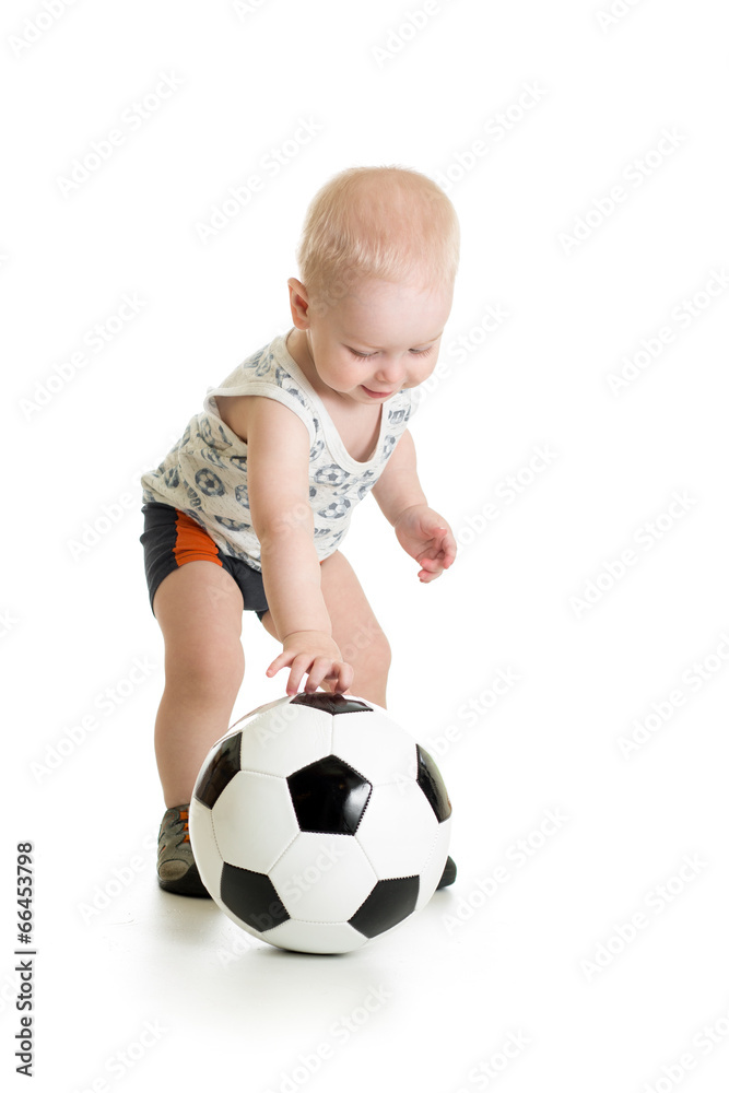 adorable baby with ball over white background adorable baby with ball over white background